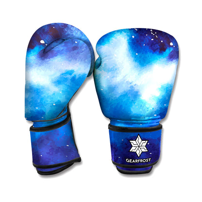 Dark Blue Galaxy Space Print Boxing Gloves