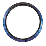 Dark Blue Galaxy Space Print Car Steering Wheel Cover