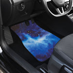 Dark Blue Galaxy Space Print Front and Back Car Floor Mats