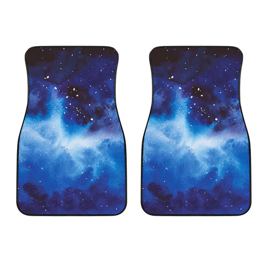 Dark Blue Galaxy Space Print Front Car Floor Mats