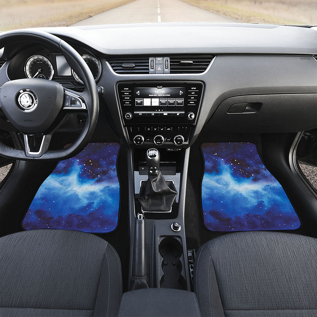 Dark Blue Galaxy Space Print Front Car Floor Mats