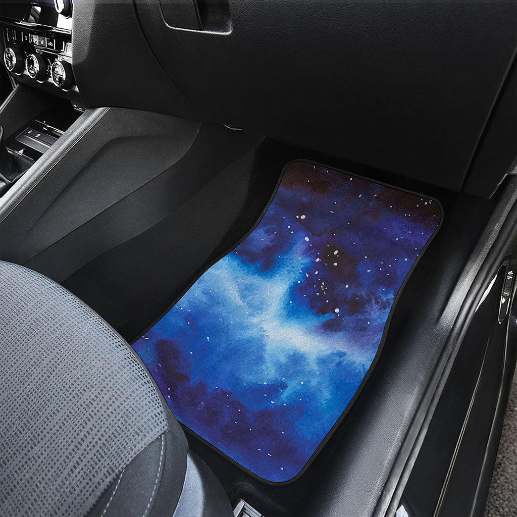 Dark Blue Galaxy Space Print Front Car Floor Mats