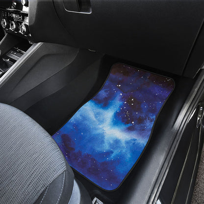 Dark Blue Galaxy Space Print Front Car Floor Mats