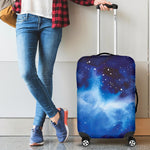Dark Blue Galaxy Space Print Luggage Cover GearFrost