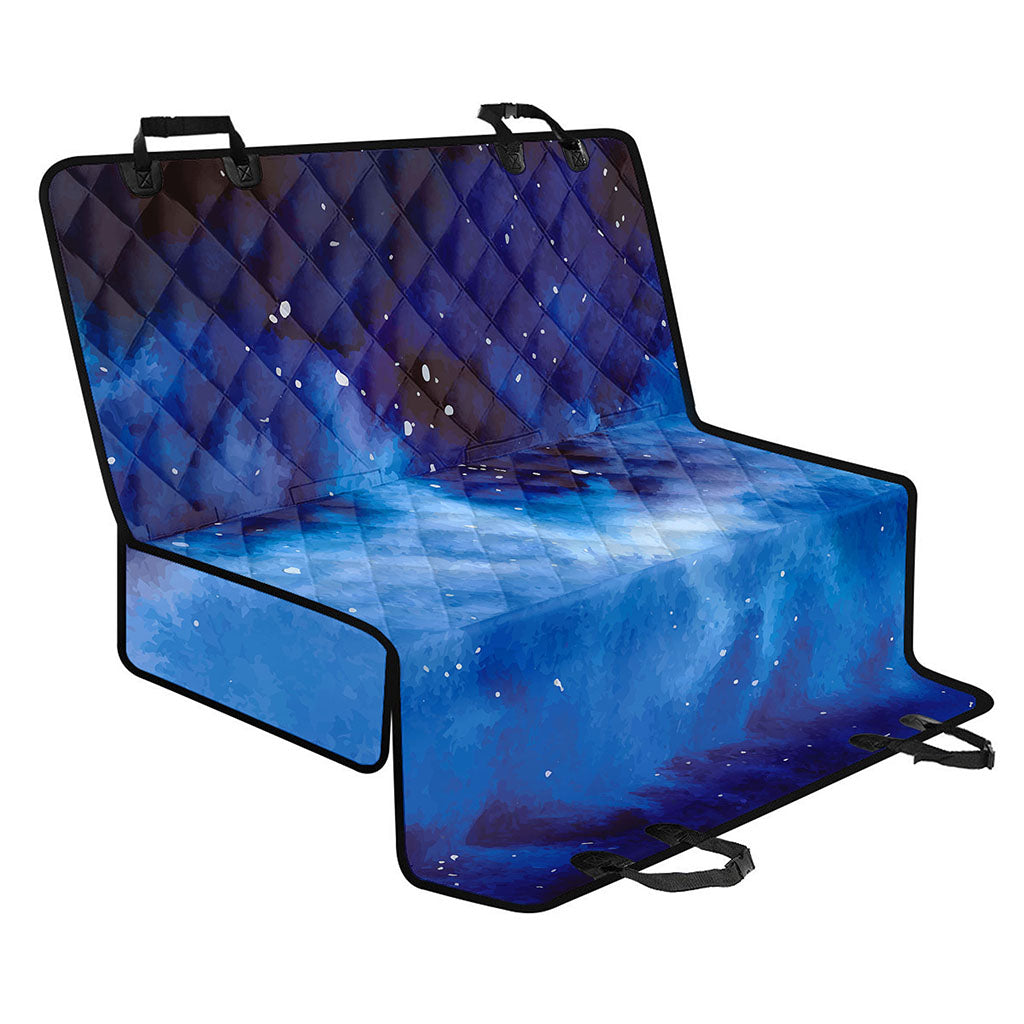 Dark Blue Galaxy Space Print Pet Car Back Seat Cover
