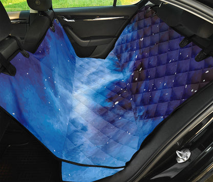 Dark Blue Galaxy Space Print Pet Car Back Seat Cover