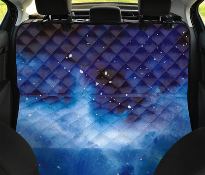 Dark Blue Galaxy Space Print Pet Car Back Seat Cover