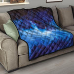 Dark Blue Galaxy Space Print Quilt