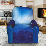 Dark Blue Galaxy Space Print Recliner Slipcover