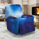 Dark Blue Galaxy Space Print Recliner Slipcover