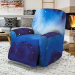 Dark Blue Galaxy Space Print Recliner Slipcover