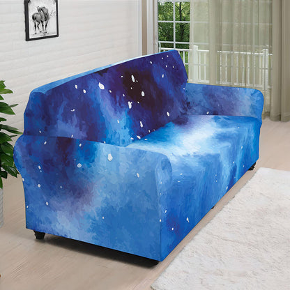 Dark Blue Galaxy Space Print Sofa Cover