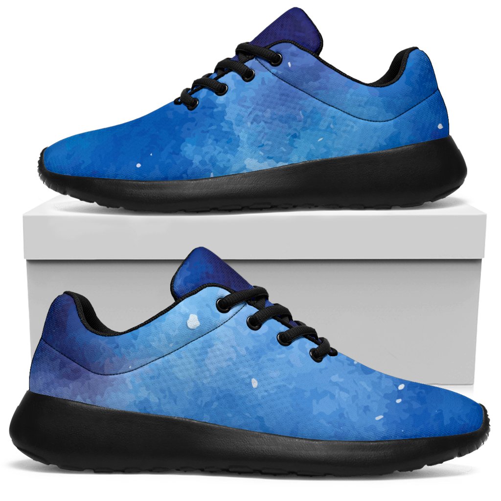 Dark Blue Galaxy Space Print Sport Shoes GearFrost