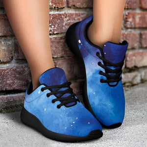 Dark Blue Galaxy Space Print Sport Shoes GearFrost