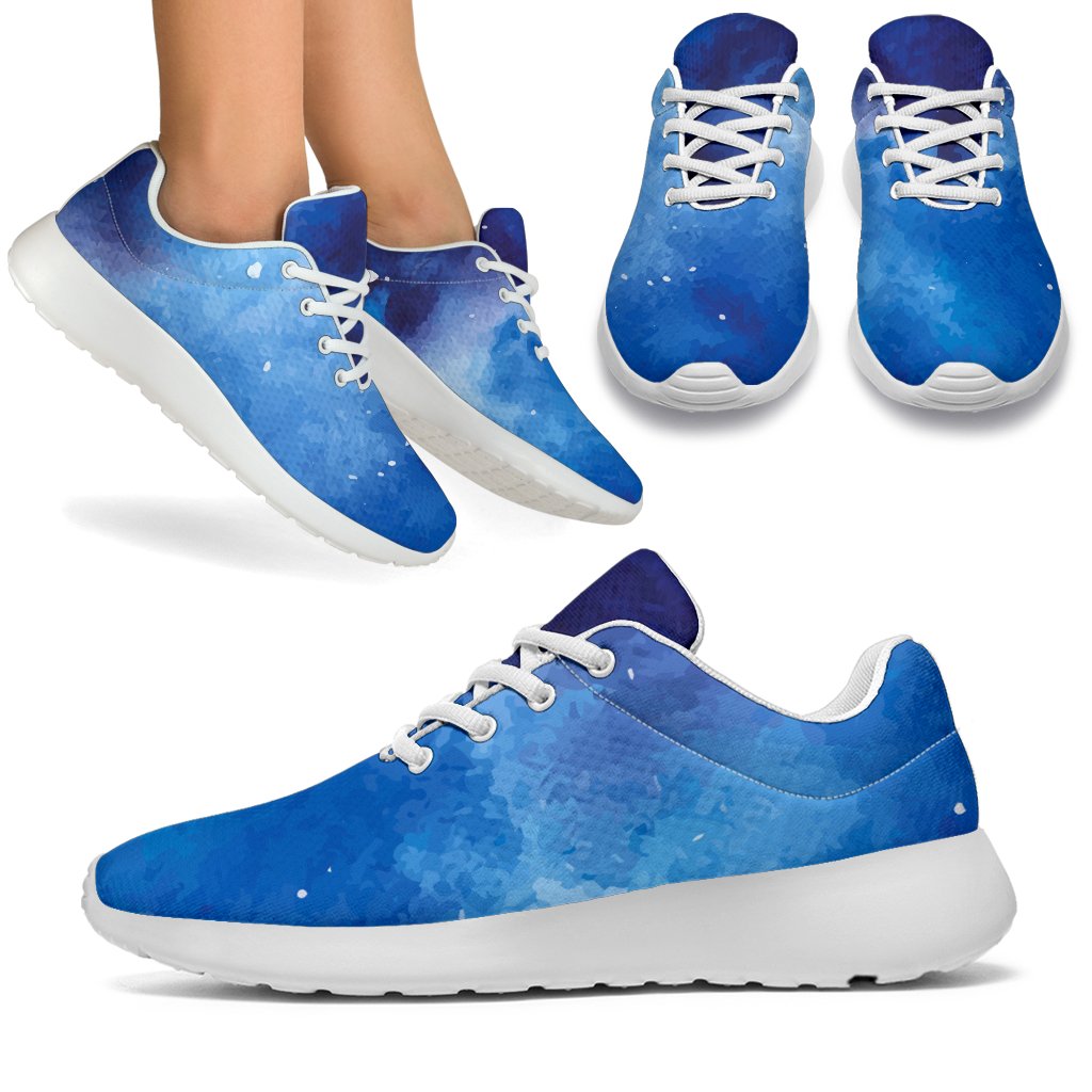 Dark Blue Galaxy Space Print Sport Shoes GearFrost