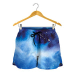 Dark Blue Galaxy Space Print Women's Shorts