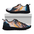 Dark Blue Horse Painting Print Black Running Shoes