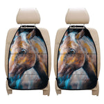 Dark Blue Horse Painting Print Car Seat Organizers
