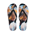Dark Blue Horse Painting Print Flip Flops