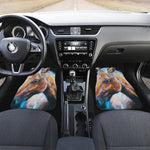 Dark Blue Horse Painting Print Front Car Floor Mats