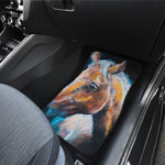 Dark Blue Horse Painting Print Front Car Floor Mats