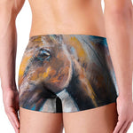Dark Blue Horse Painting Print Men's Boxer Briefs