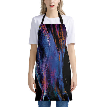 Dark Blue Horse Portrait Print Apron
