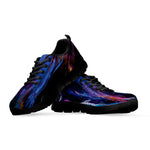 Dark Blue Horse Portrait Print Black Sneakers