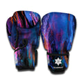 Dark Blue Horse Portrait Print Boxing Gloves