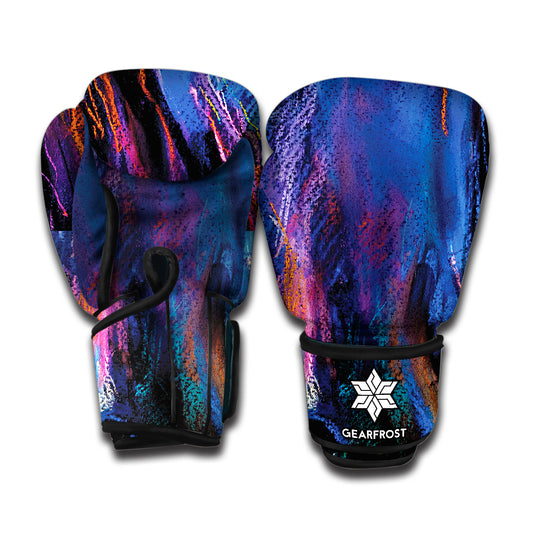 Dark Blue Horse Portrait Print Boxing Gloves