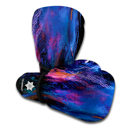 Dark Blue Horse Portrait Print Boxing Gloves