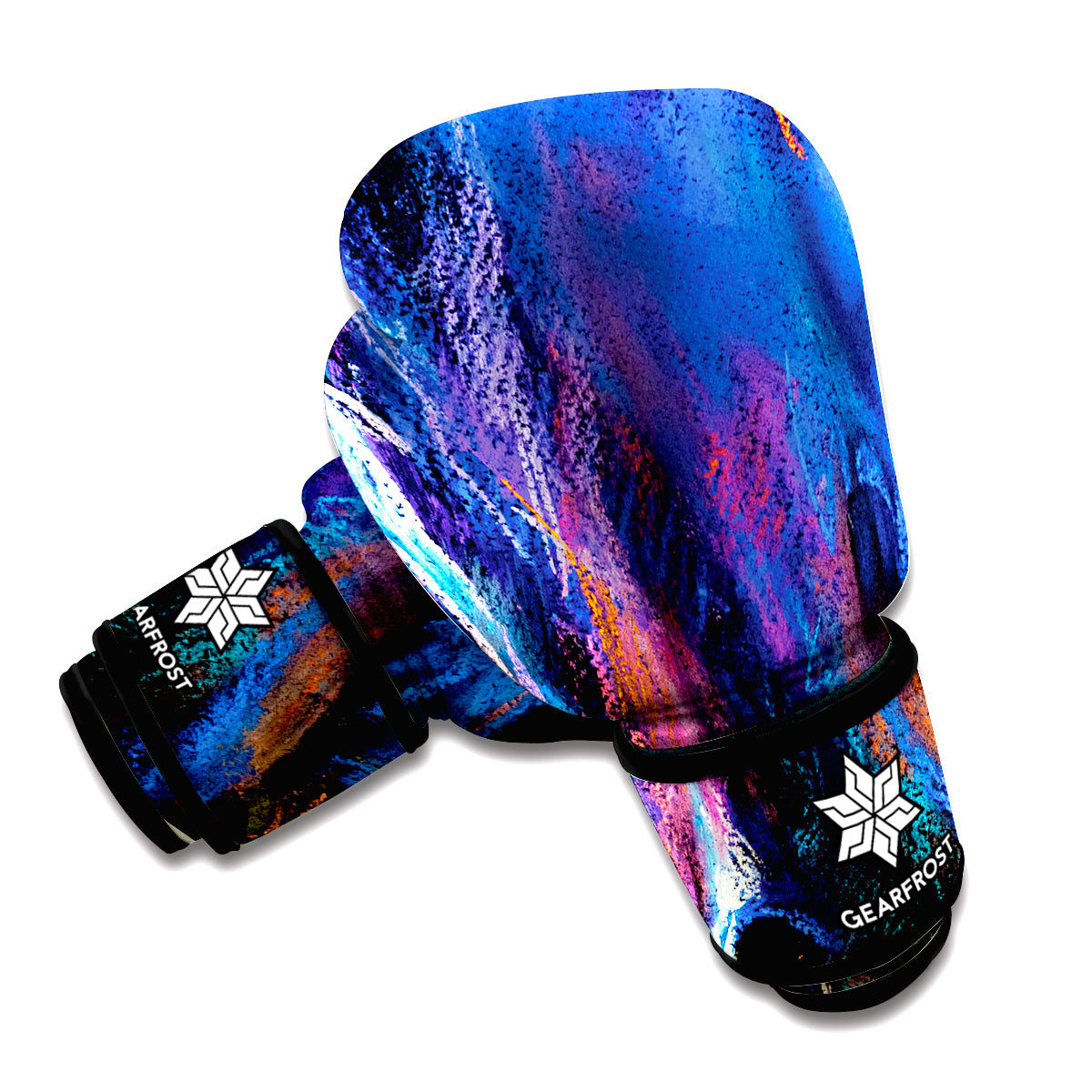 Dark Blue Horse Portrait Print Boxing Gloves