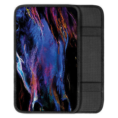 Dark Blue Horse Portrait Print Car Center Console Cover