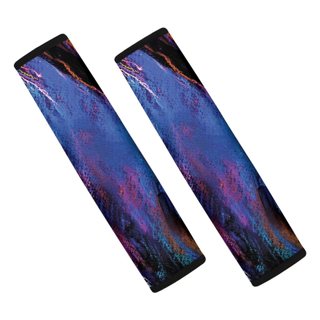 Dark Blue Horse Portrait Print Car Seat Belt Covers