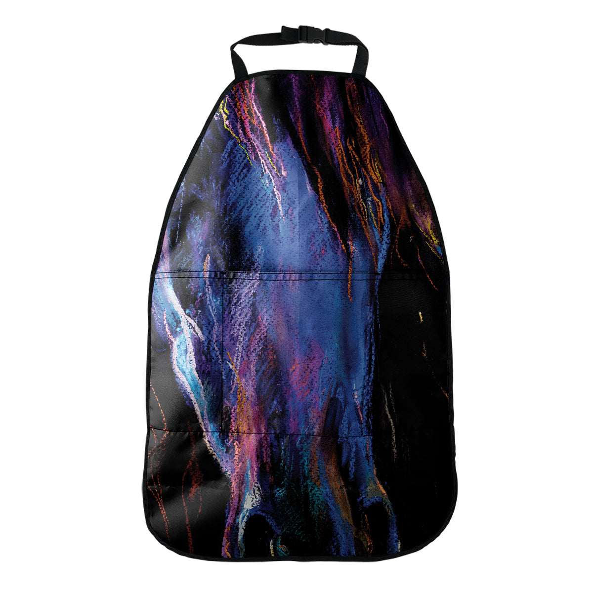 Dark Blue Horse Portrait Print Car Seat Organizers