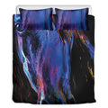 Dark Blue Horse Portrait Print Duvet Cover Bedding Set