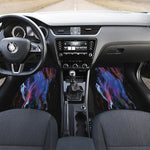 Dark Blue Horse Portrait Print Front Car Floor Mats
