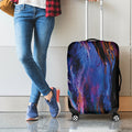 Dark Blue Horse Portrait Print Luggage Cover