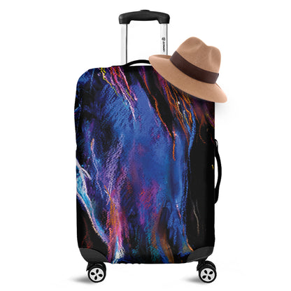 Dark Blue Horse Portrait Print Luggage Cover