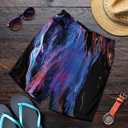 Dark Blue Horse Portrait Print Men's Shorts