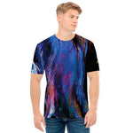 Dark Blue Horse Portrait Print Men's T-Shirt