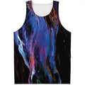 Dark Blue Horse Portrait Print Men's Tank Top