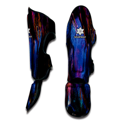 Dark Blue Horse Portrait Print Muay Thai Shin Guard