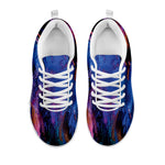 Dark Blue Horse Portrait Print White Sneakers