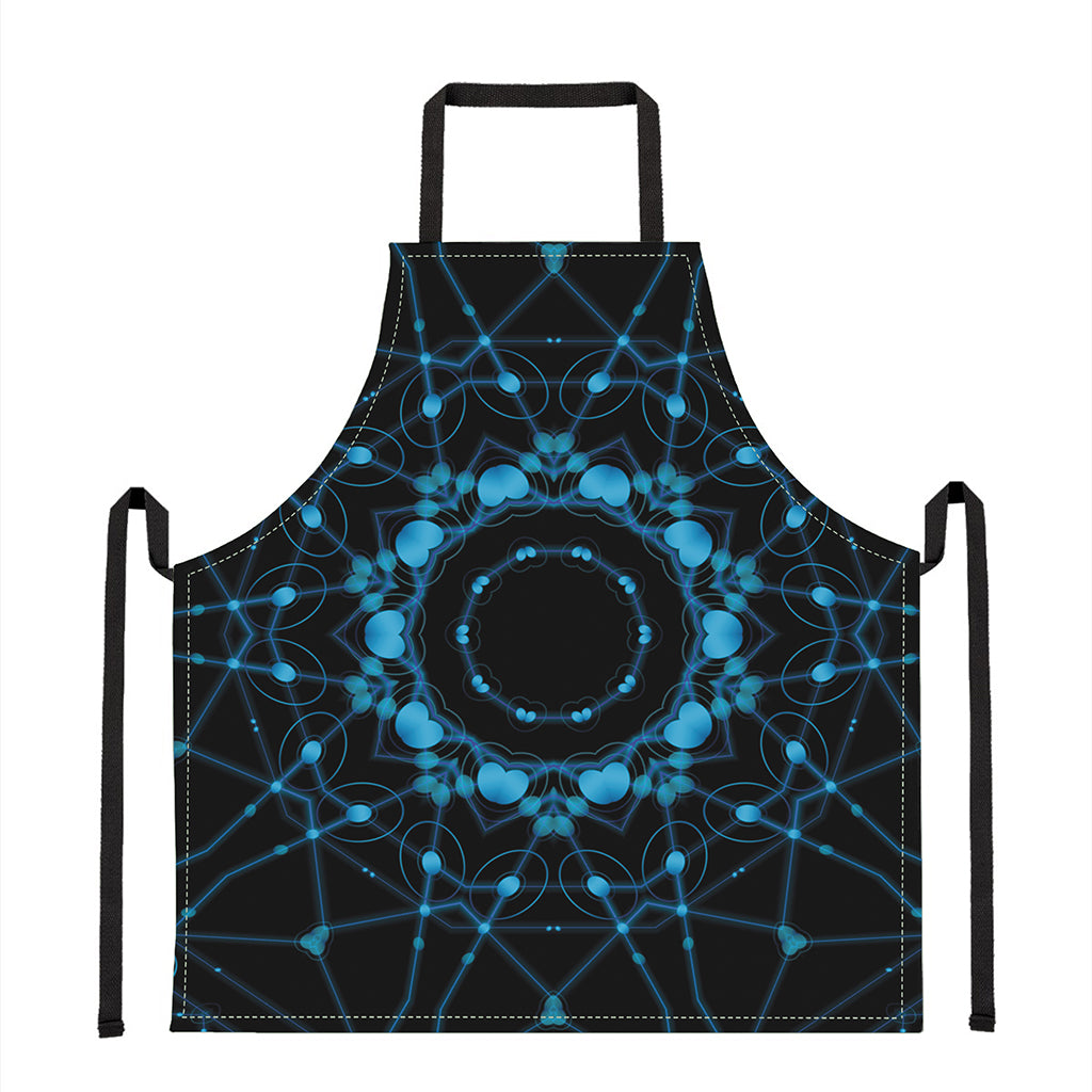 Dark Blue Kaleidoscope Print Apron
