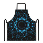 Dark Blue Kaleidoscope Print Apron