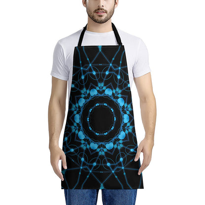 Dark Blue Kaleidoscope Print Apron