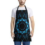 Dark Blue Kaleidoscope Print Apron