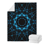 Dark Blue Kaleidoscope Print Blanket