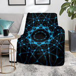 Dark Blue Kaleidoscope Print Blanket